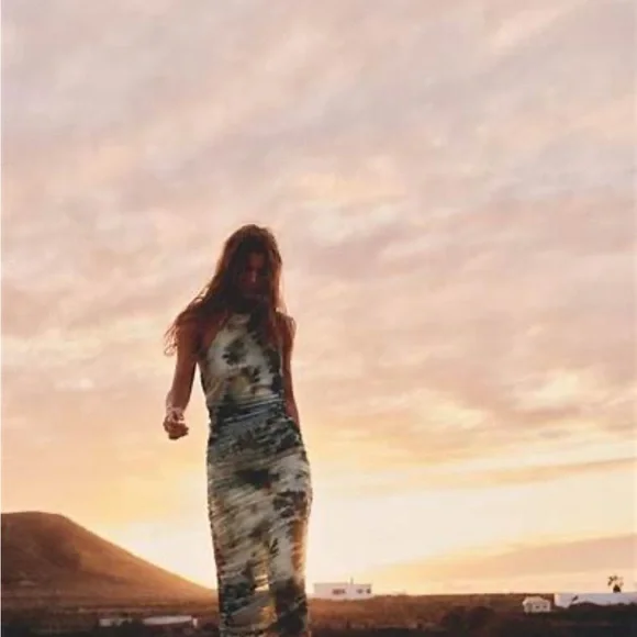 PRINTED TULLE DRESS / ZARA